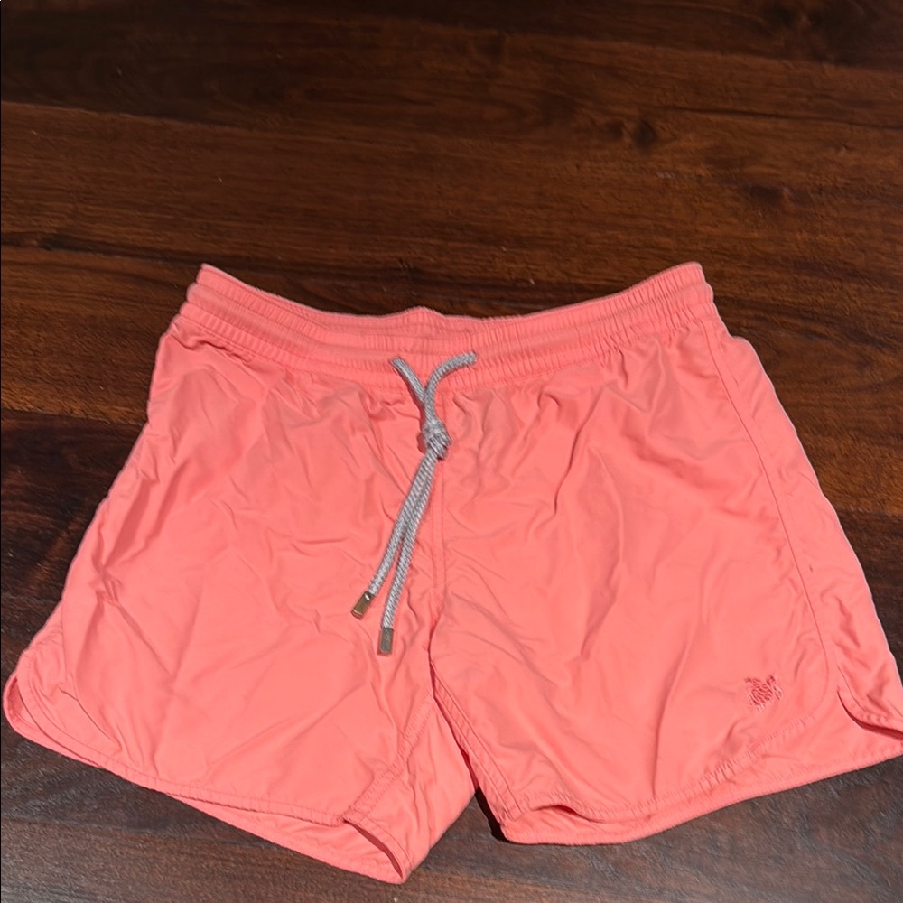 Vilebrequin Pink swim Shorts with Elastic Waistband . Nice over a bathing suit